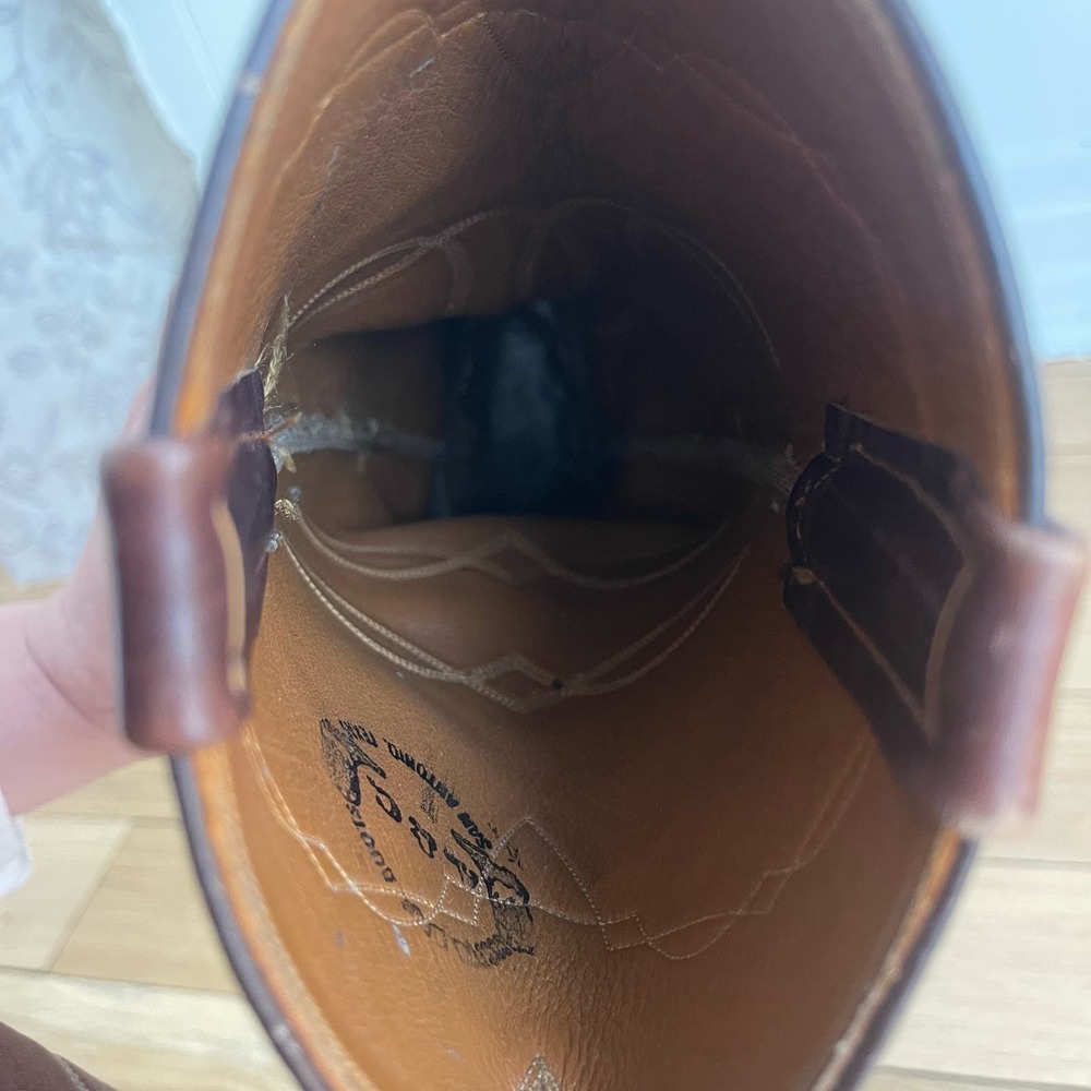 Brown Leather Heeled Boots - Picture 8 of 10